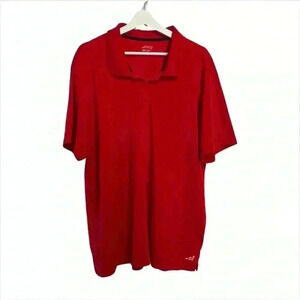 BCG mens polo shirt 2XL red short sleeve collar golf Academy performance sports